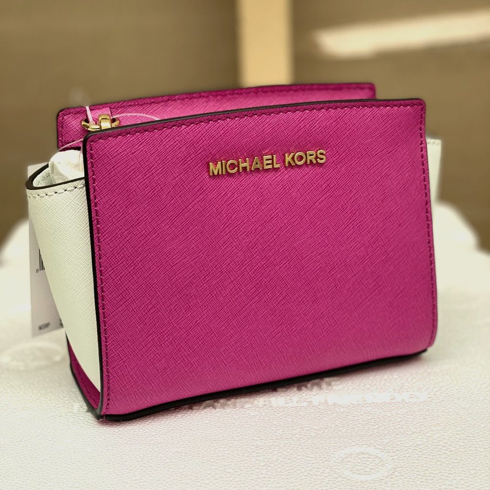 NWT Michael Kors Mini Selma Crossbody Colorblock Handbag
